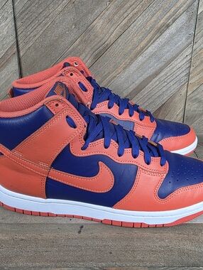Nike Dunk High "Knicks" Mens Athletic Sneakers Size 9 Orange Blue DD1399-800